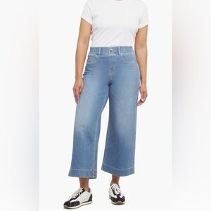 SPANX SPANXshape Everywear Cropped Wide Leg Jeans Casual Minimalist Pull On Med